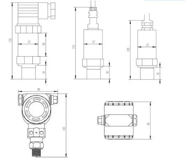 250 Bar Presion Pressure Measurement Transducer Sensor Absolute Vacuum Pressure Transmitter